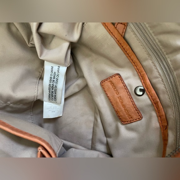 Adolfo Dominguez Brown and Tan Shoulder Bag - Picture 6 of 16